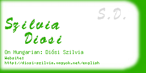 szilvia diosi business card